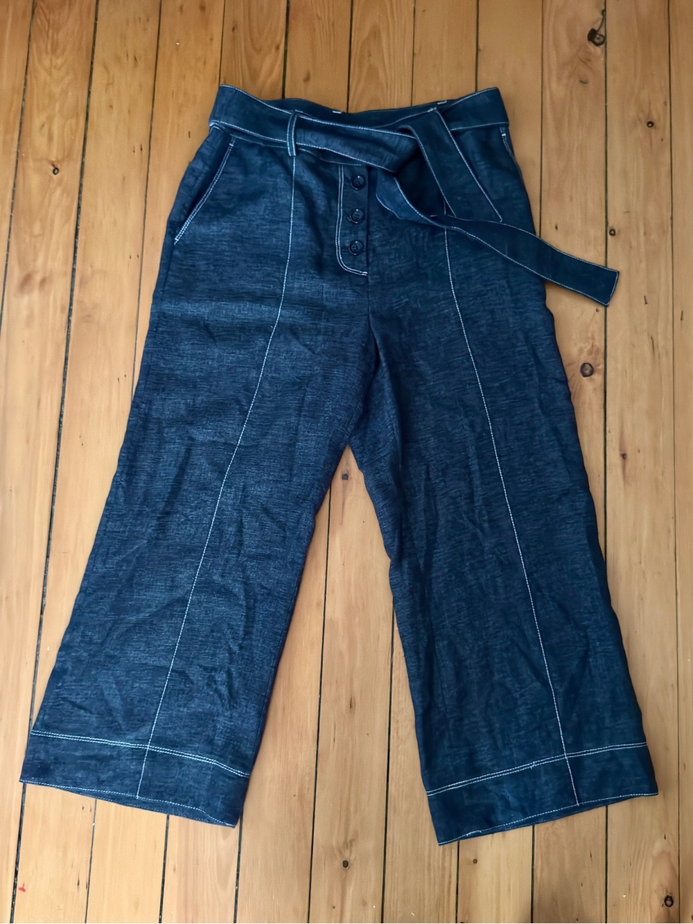 Vintage 90’s Donna Karan Linen blend cropped pants